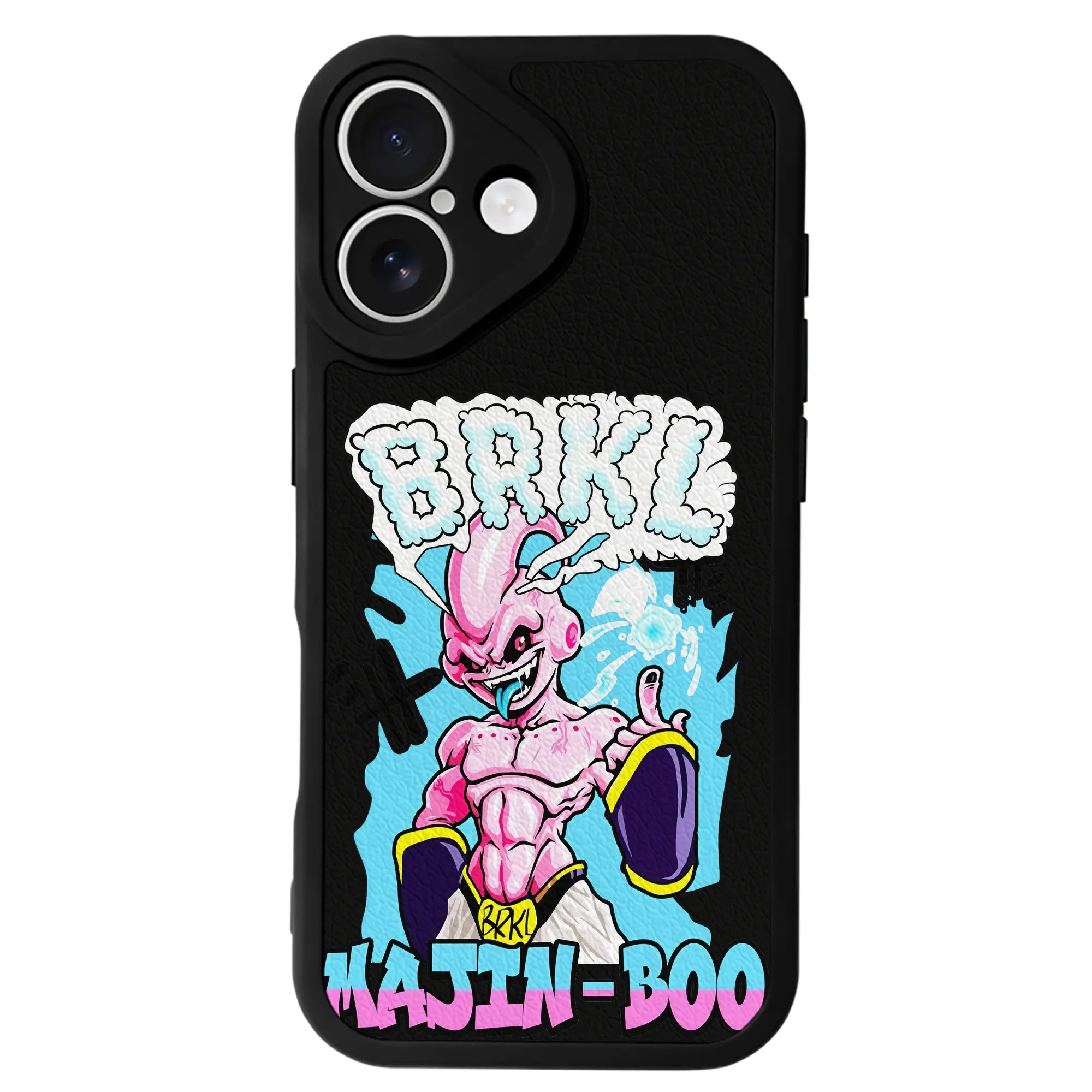 ドラゴンボール グッズ まじん ブウ - IPhone 16シリーズ対応 ・ シリコンスマホケース ・ レザー調 ・ 高精度フィット ・ 耐衝撃 ・ ワイヤレス充電対応 ・ 精密カット